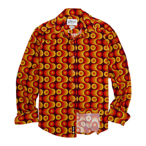 
            
                Load image into Gallery viewer, Orange Swirl Shirt -  Drew 3 only
            
        