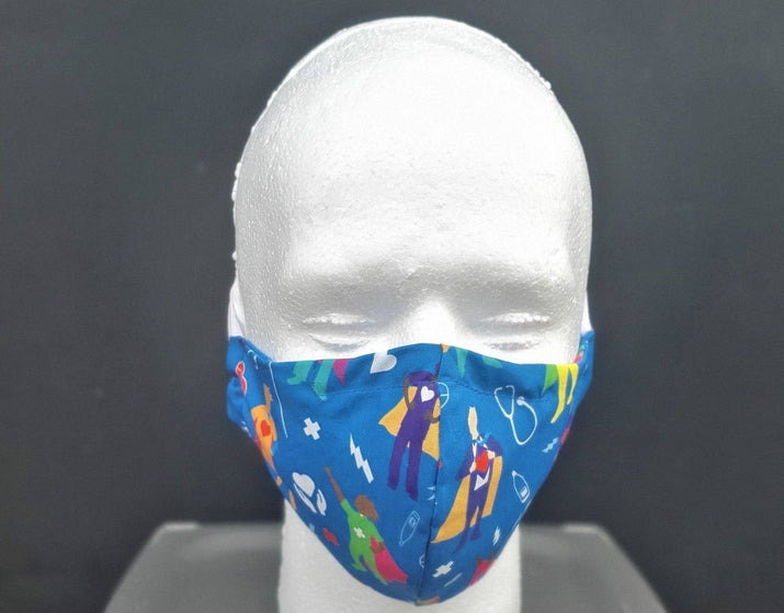 Cotton Mask with Filter Pocket - Superhero - GFW Clothing