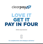 We now offer Clearpay - Shop Now, Enjoy Now, Pay later
