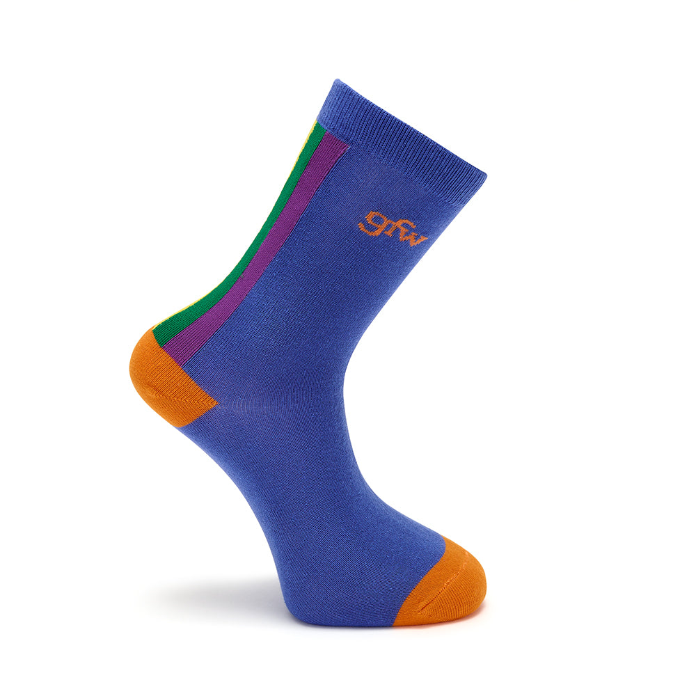 Socks Blue Rainbow Stripe