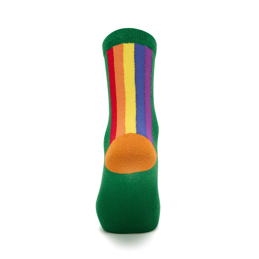 Socks Green Rainbow Stripe