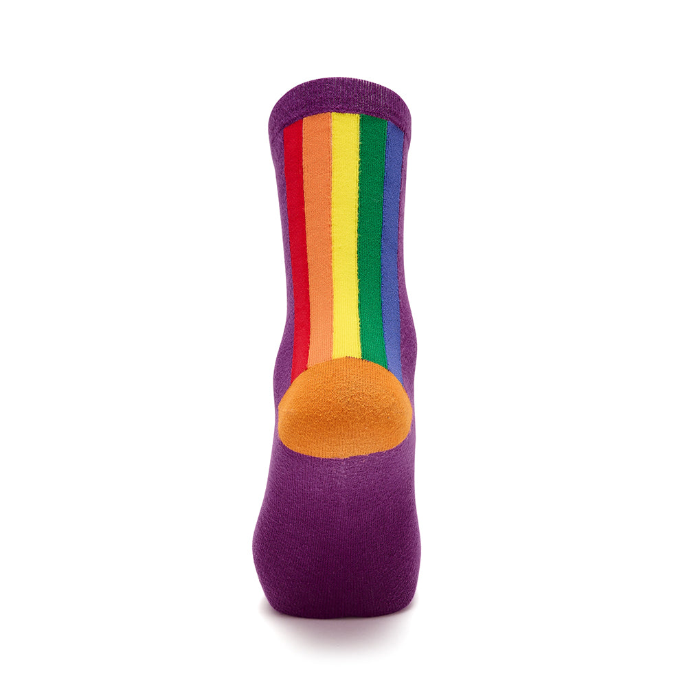 
            
                Load image into Gallery viewer, Socks Purple Rainbow Stripe
            
        