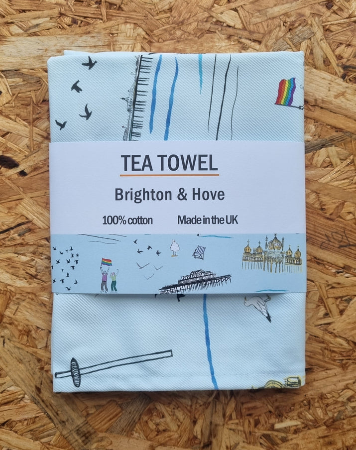 Brighton & Hove tea towel