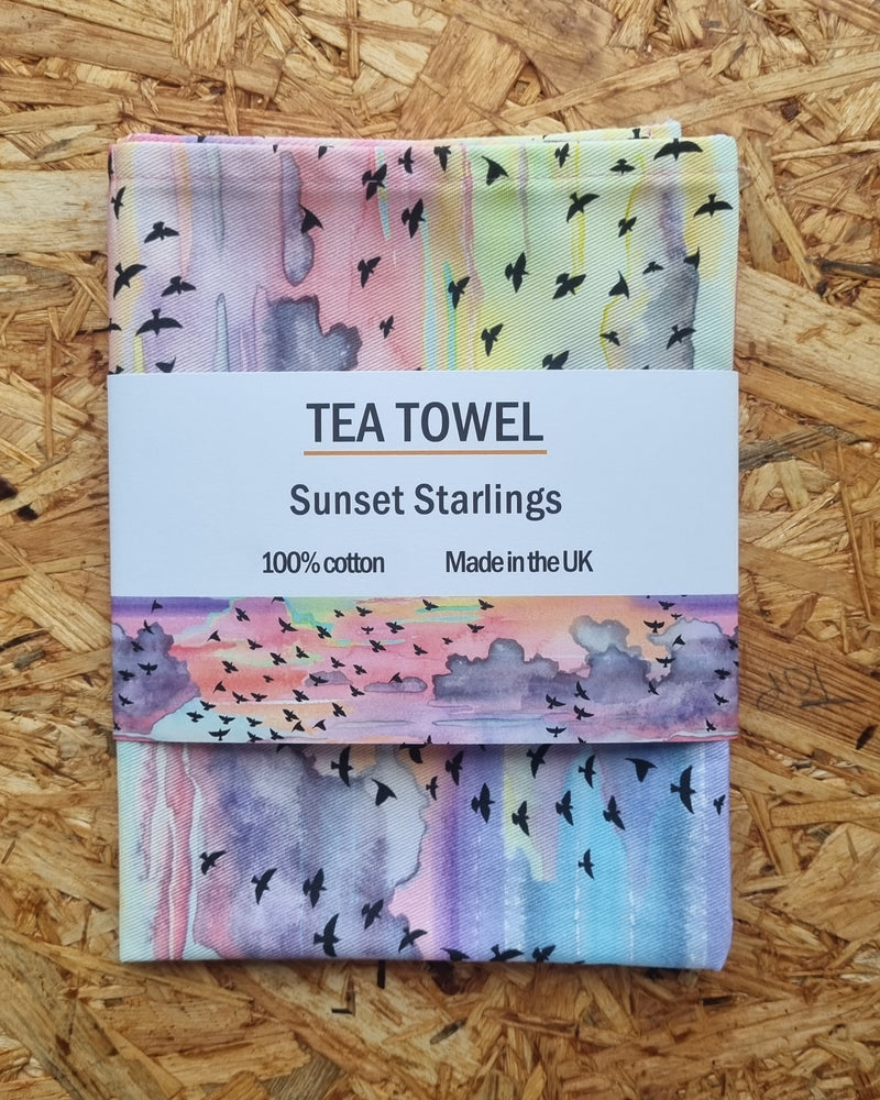 Sunset tea towel