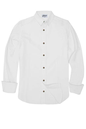 
            
                Load image into Gallery viewer, White Long Sleeve Shirt with Rainbow Buttons
            
        