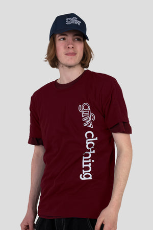 
            
                Load image into Gallery viewer, T Shirt GFW Clothing Burgundy
            
        