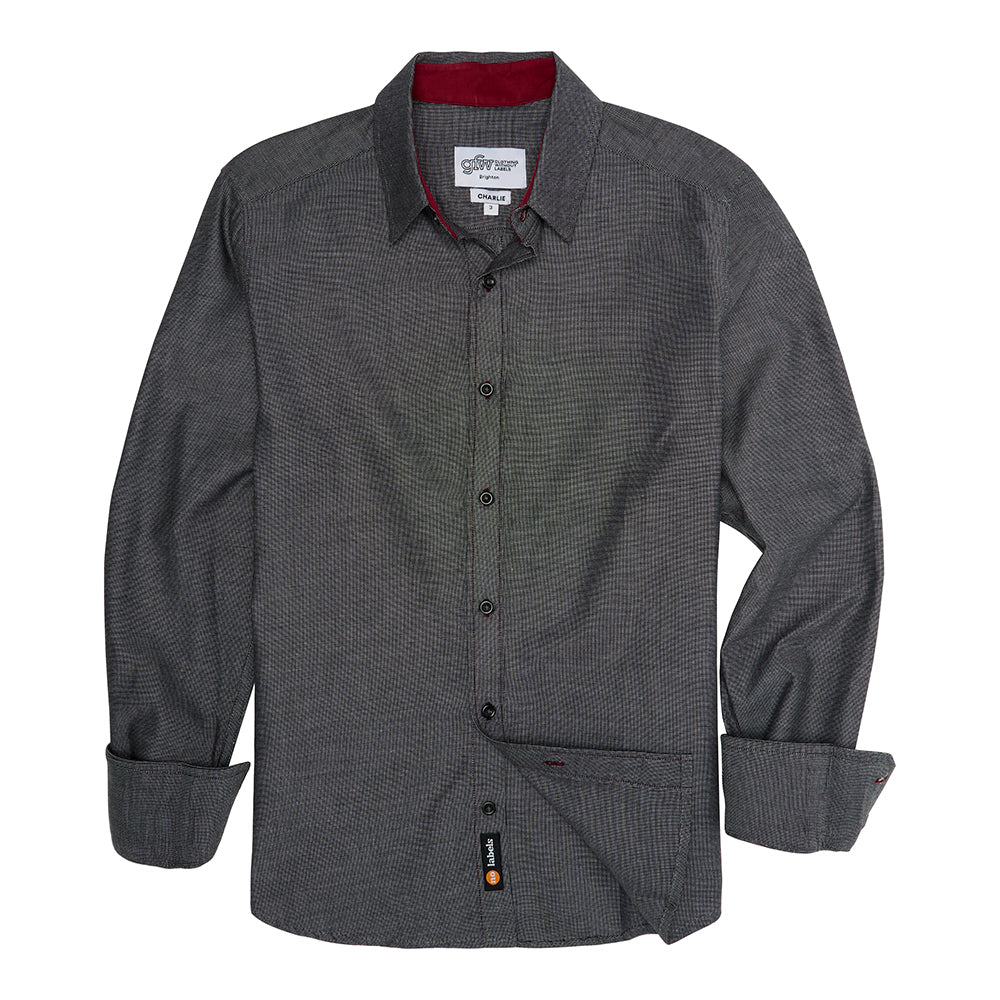 
            
                Load image into Gallery viewer, Charcoal Long Sleeve Shirt
            
        