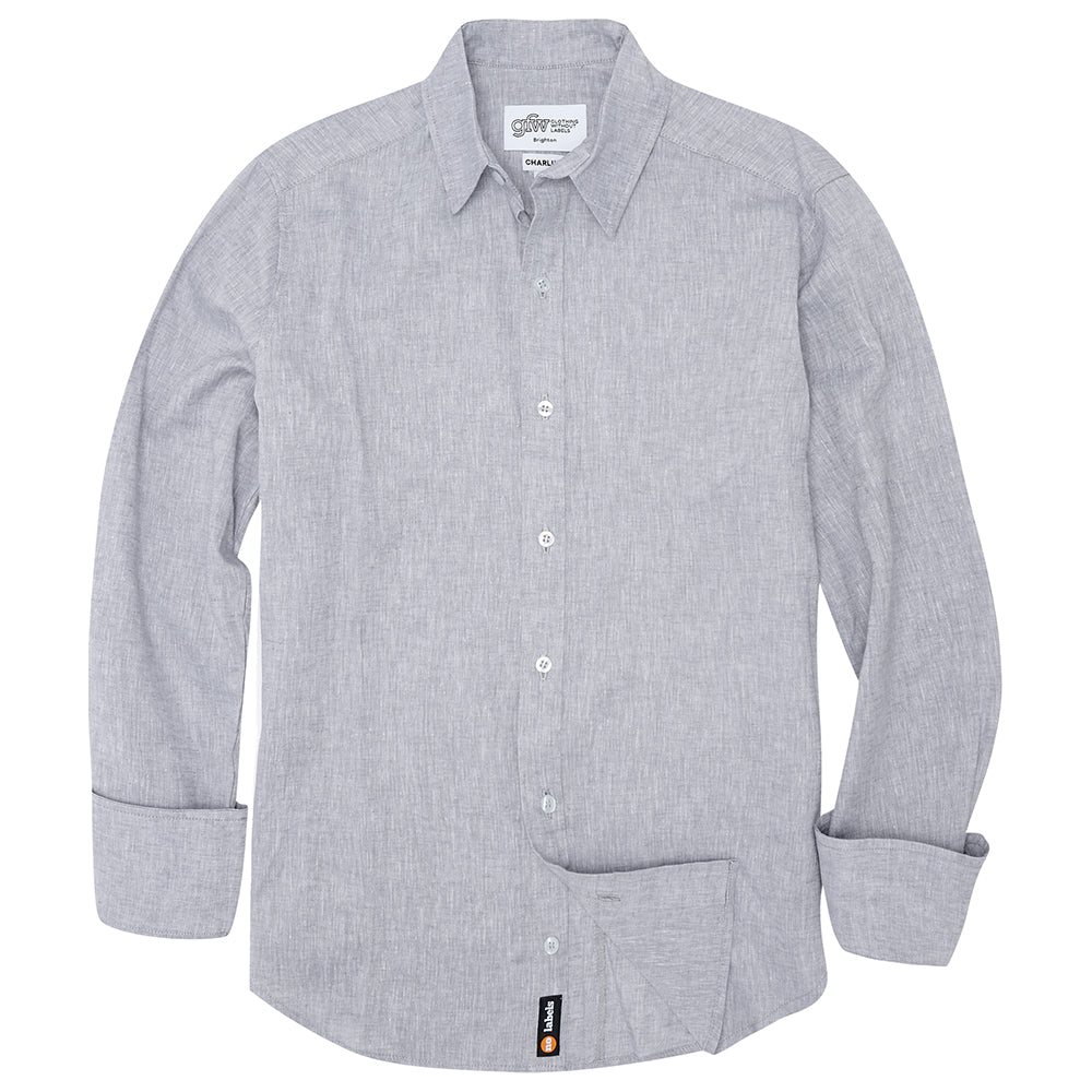 
            
                Load image into Gallery viewer, Linen Blend Grey Shirt
            
        