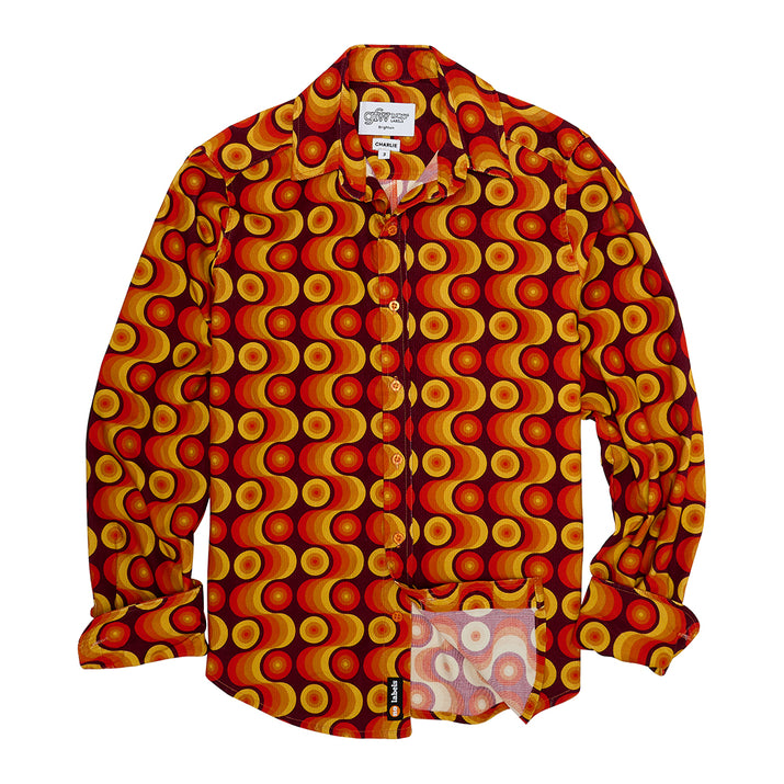 Orange Swirl Long Sleeve Shirt