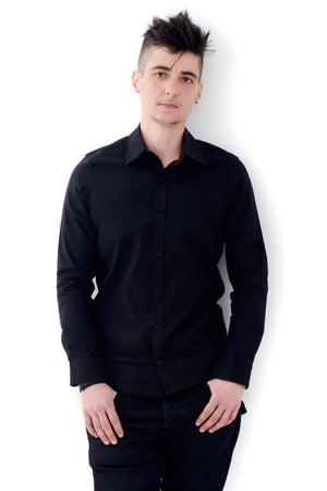 
            
                Load image into Gallery viewer, Black Long Sleeve Shirt - GFW Clothing
            
        