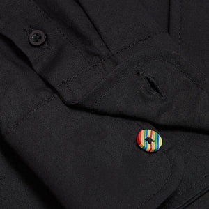 
            
                Load image into Gallery viewer, Black Long Sleeve Shirt with Rainbow Buttons - GFW Clothing
            
        