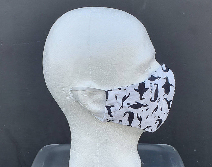 Cotton Face Mask with Pocket - Penguin - GFW Clothing