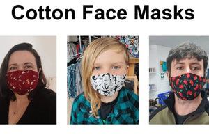 
            
                Load image into Gallery viewer, Cotton Face Mask with Pocket - Strawberries - child sizes - GFW Clothing
            
        
