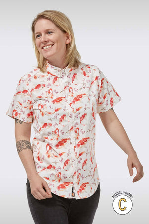 
            
                Load image into Gallery viewer, Fishes Print Short Sleeve Shirt - GFW Clothing
            
        