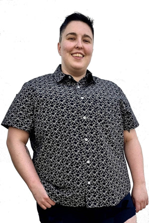 
            
                Load image into Gallery viewer, Geo Print Short Sleeve Shirt - GFW Clothing
            
        