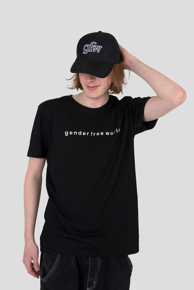 
            
                Load image into Gallery viewer, T Shirt Gender Free World Black
            
        