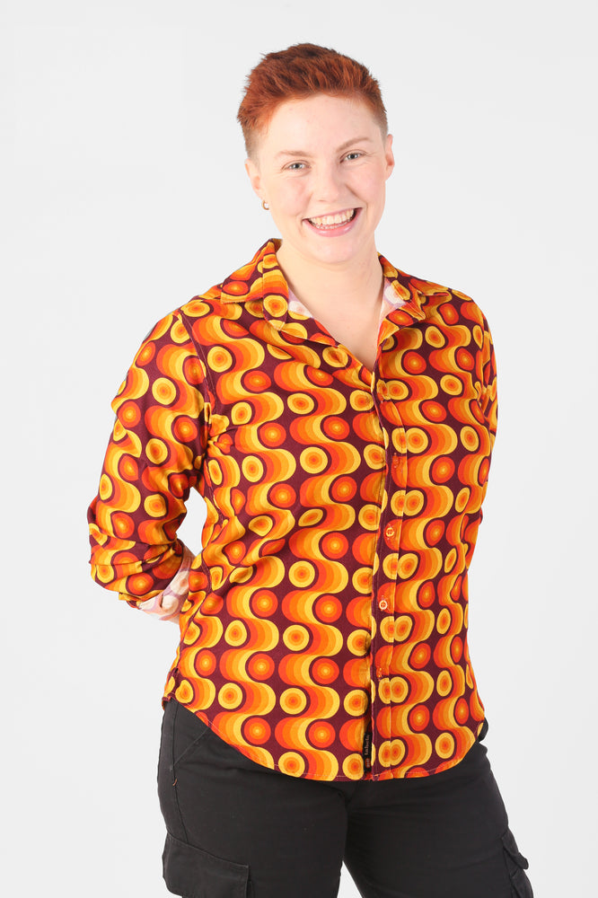 
            
                Load image into Gallery viewer, Orange Swirl Long Sleeve Shirt
            
        