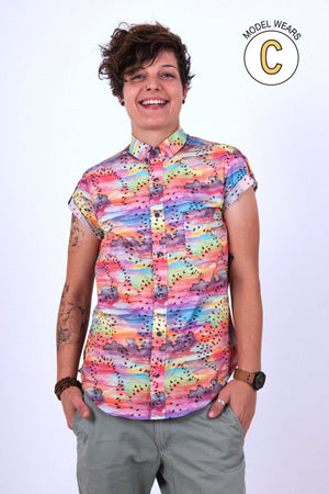 
            
                Load image into Gallery viewer, Sunset Starlings Short Sleeve Shirt - GFW Clothing
            
        